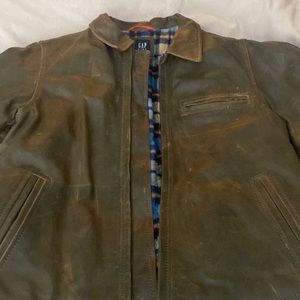 Gap Kids Lined Leather Jacket